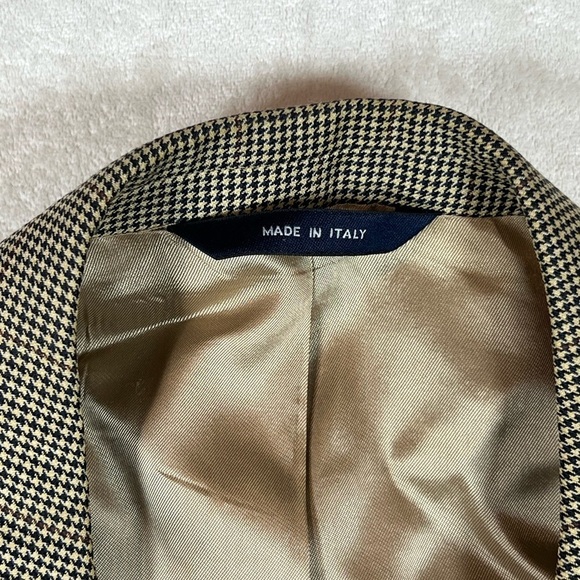 Brooks Brothers 41R Made in Italy 100% Wool Houndstooth 2 Button Blazer Coat - Picture 2 of 16